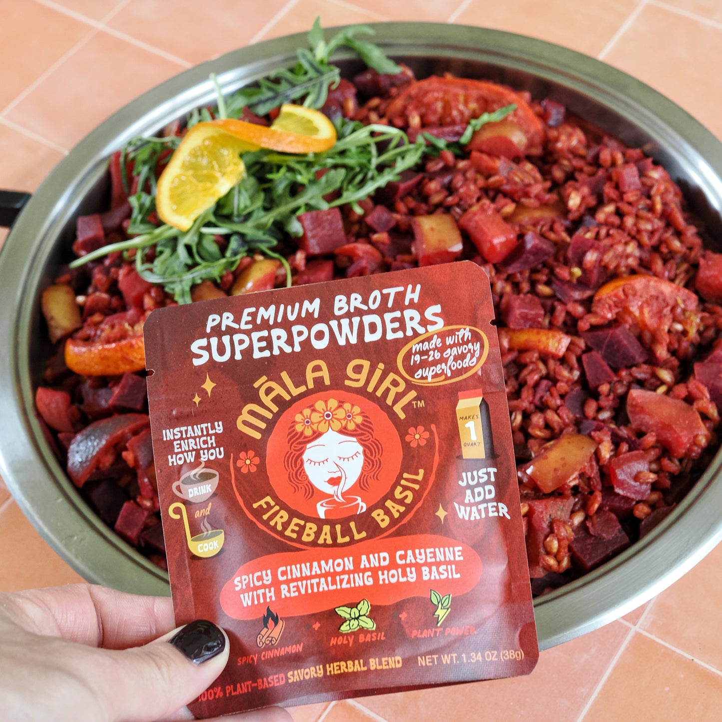 Fireball Basil Superfood Broth Powder