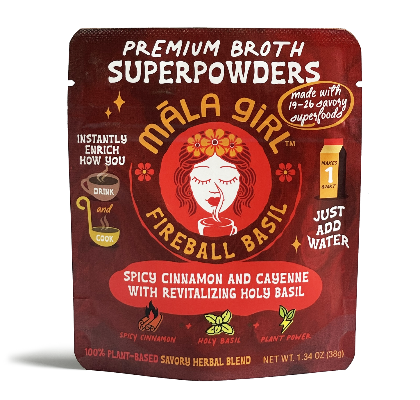 Fireball Basil Superfood Broth Powder
