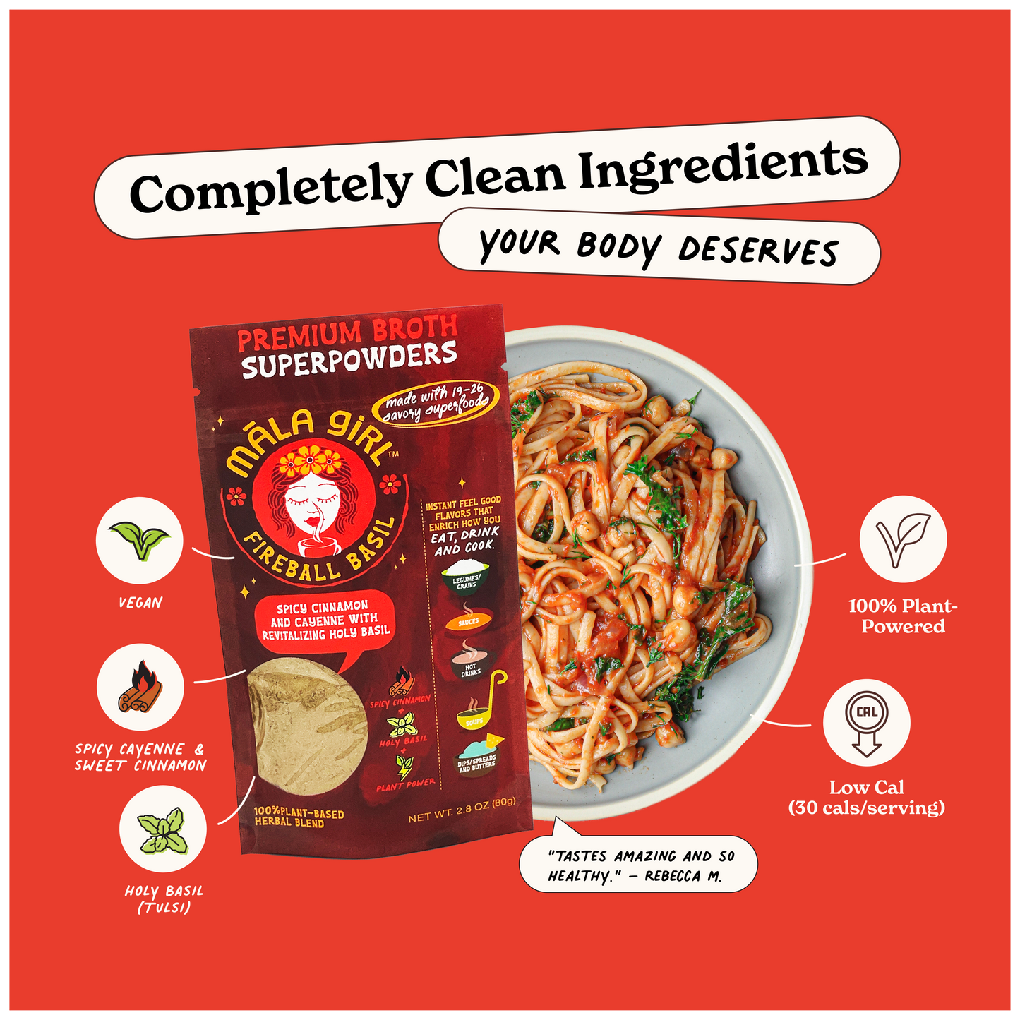 Fireball Basil Superfood Broth Powder