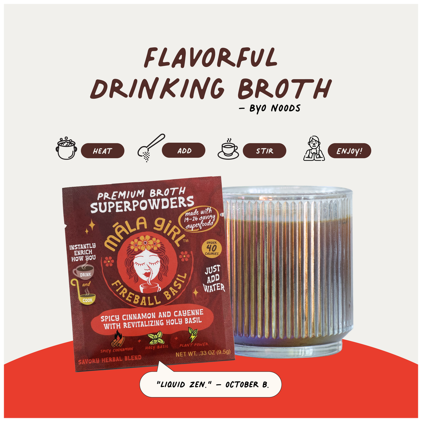 Fireball Basil Superfood Broth Powder