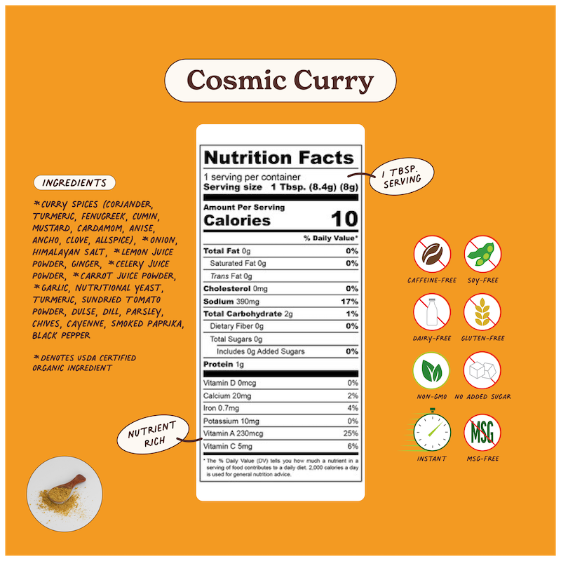 Cosmic Curry Superfood Broth Powder