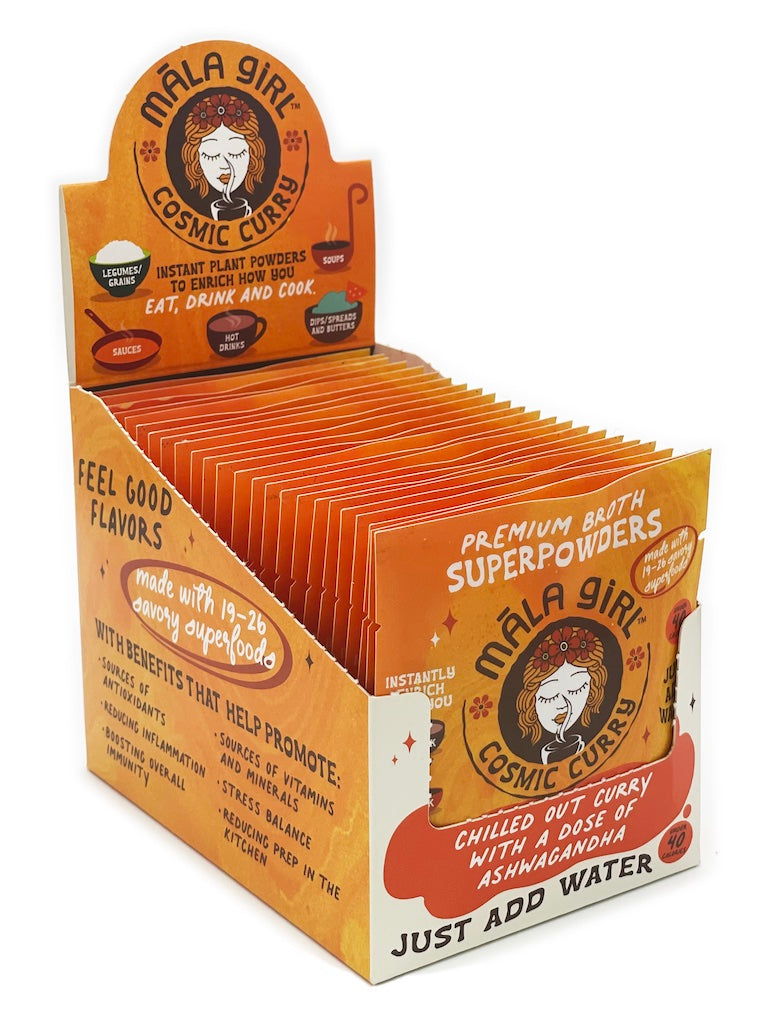 Box of 25 single serve packets cosmic curry