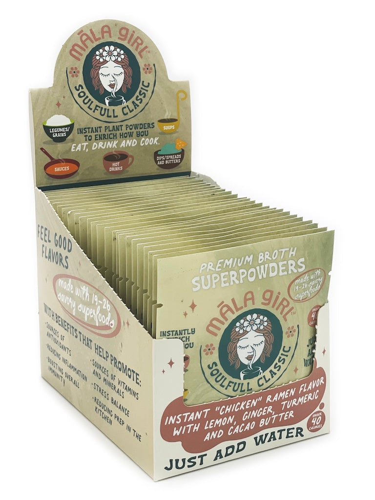 Box with 25 single serve packets of soulfull classic