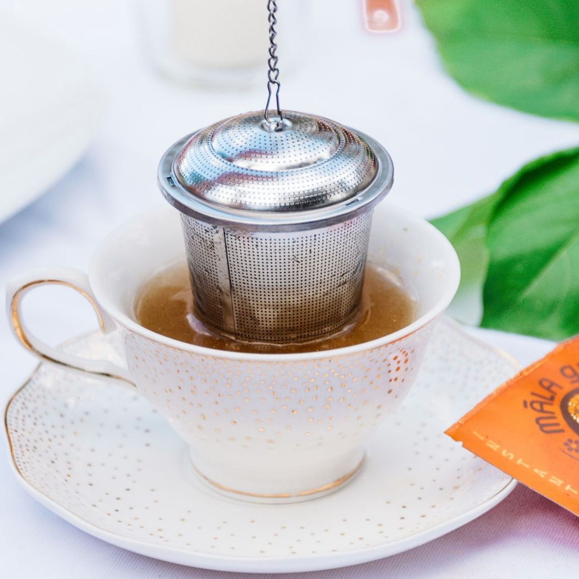 Adding product to your cart This multi-use infuser is the perfect accessory for allowing the flavors of Māla Girl  steep into hot water for the ultimate refined experience. Steep Māla Girl longer for richer flavor and less for a lighter flavor. You can always reuse the spices for cooking!
