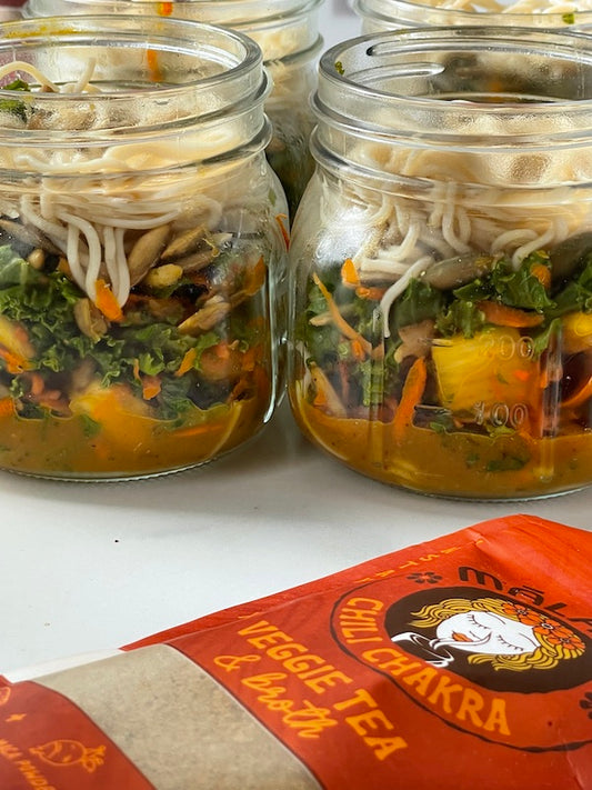 COLD NOODLE SALAD WITH CHILI CHAKRA PUMPKIN DRESSING 