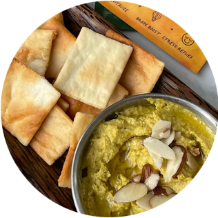 Hummus, Curry, Ashwagandha, Curry Hummus, Superfoods, Adaptogentic, Entertaining 